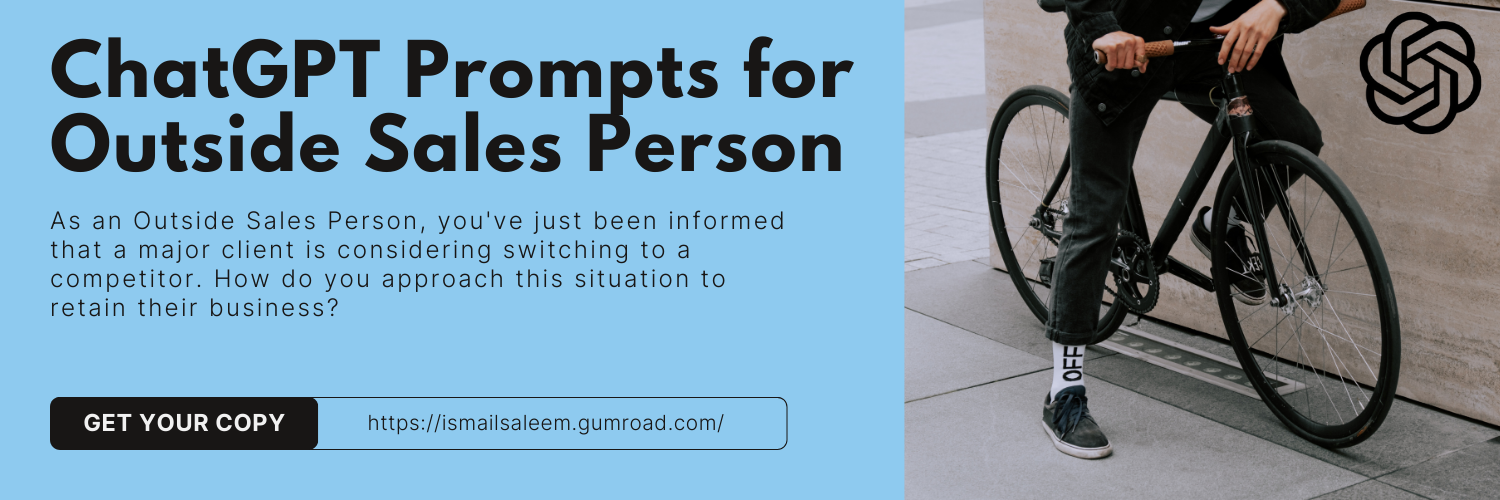 DeepSeek Prompts for Outside Sales Person